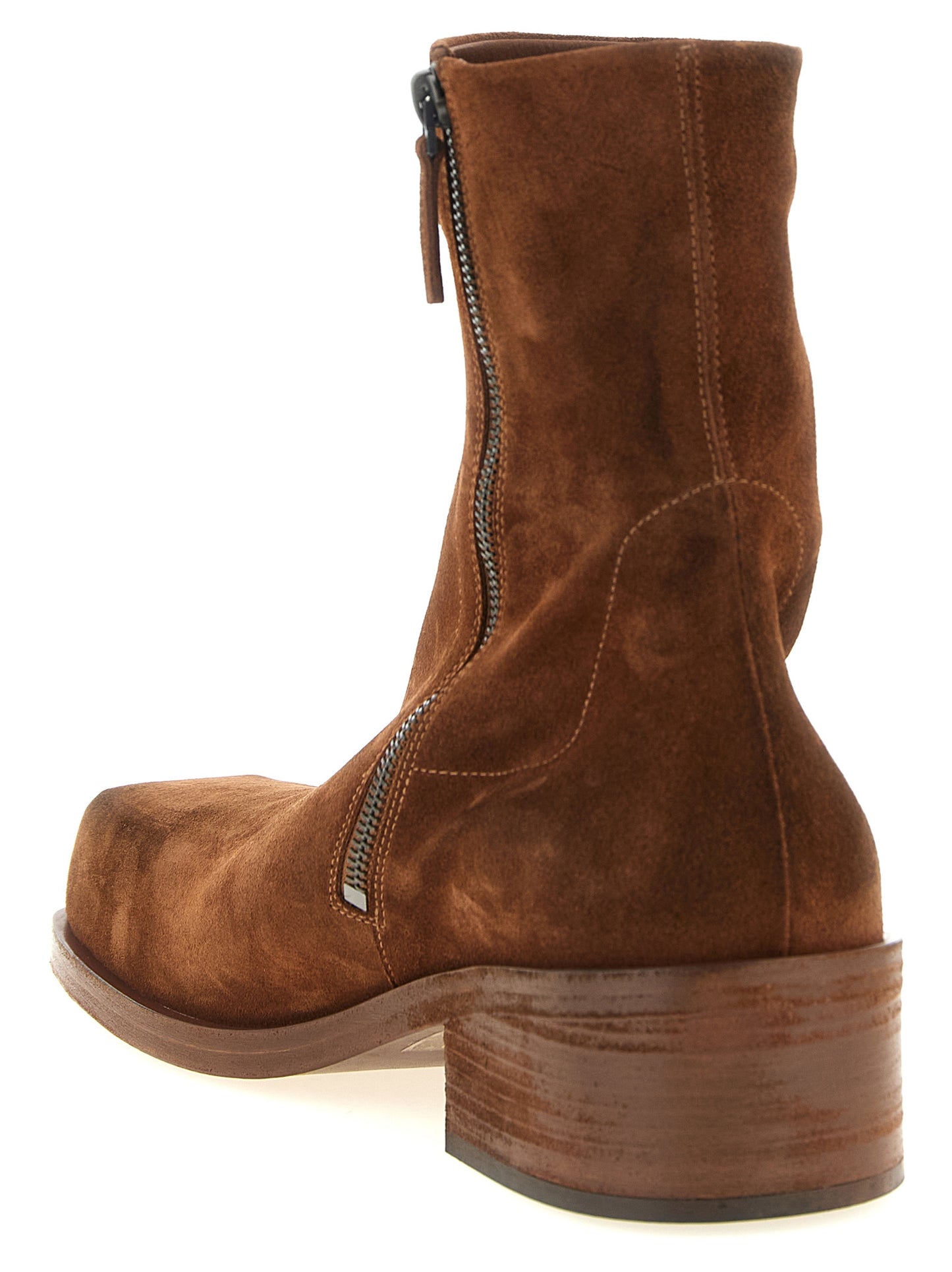 Ankle Boots by Marsell for men in calfskin leather brown features an effortless chic silhouette from the Men's Calfskin Leather Ankle Boots collection, showcasing a effortless chic and refined square toe style for an effortless chic look.
