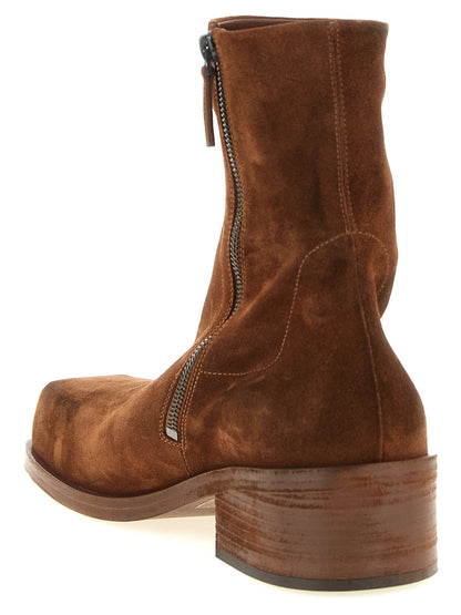 Ankle Boots by Marsell for men in calfskin leather brown features an effortless chic silhouette from the Men's Calfskin Leather Ankle Boots collection, showcasing a effortless chic and refined square toe style for an effortless chic look.