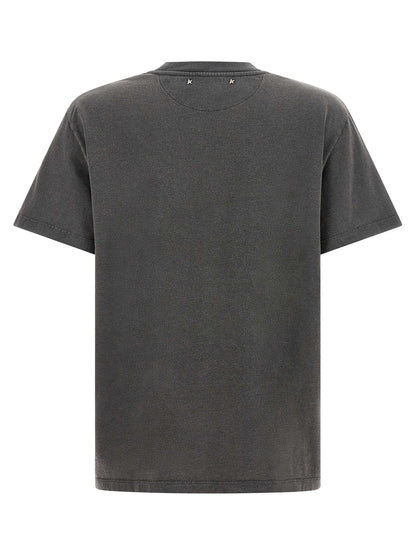 T-Shirt by Golden Goose for women in cotton dark-gray, gray & transparent features an edgy silhouette, meticulously detailed with a sophisticated and for a truly edgy finish.