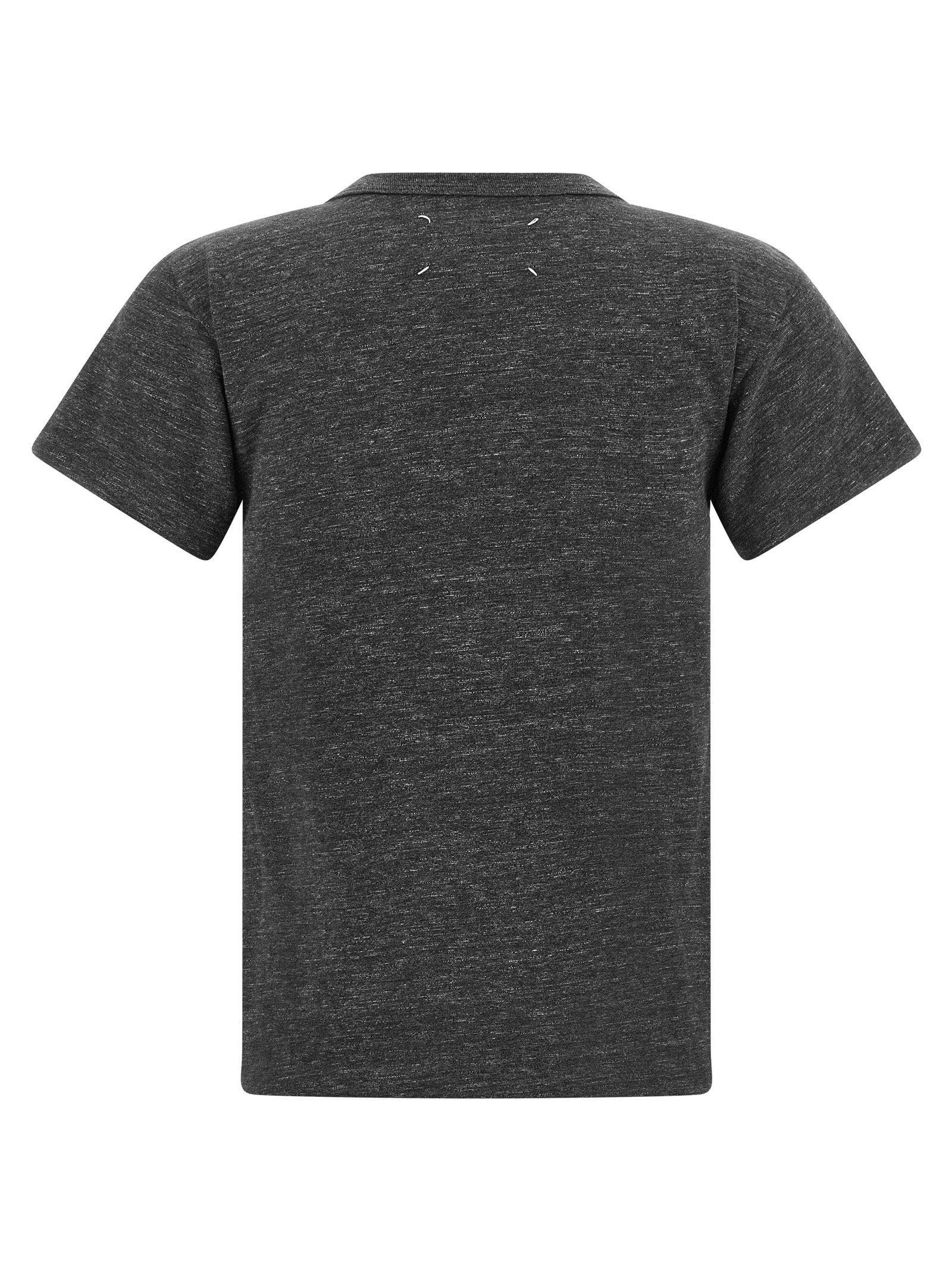 T-Shirt by Maison Margiela for women in cotton dark-gray, white & print showcases a chic silhouette, artfully detailed with a chic crew neckline and for a chic finish.