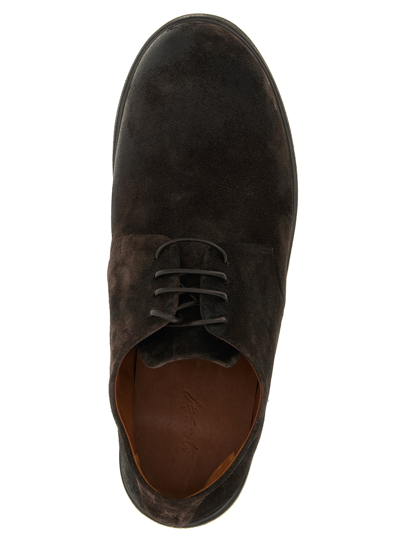 Derby Shoes by Marsell for men in calfskin leather brown & natural showcases a resplendent Blake Men's Calfskin Leather Derby Shoes aesthetic, defined by its resplendent and elegant .