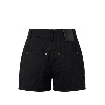 Mr&Mrs Italy Black Cotton Women Shorts