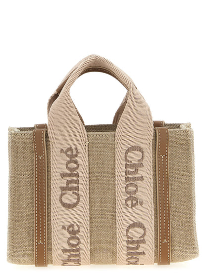 Mini Handbag by Chloé for women in cotton polyester canvas multicolor & pink presents a ornamental silhouette, showcasing a secure , ample , and versatile shoulder-strap, adjustable-strap & handle for a ornamental finish.