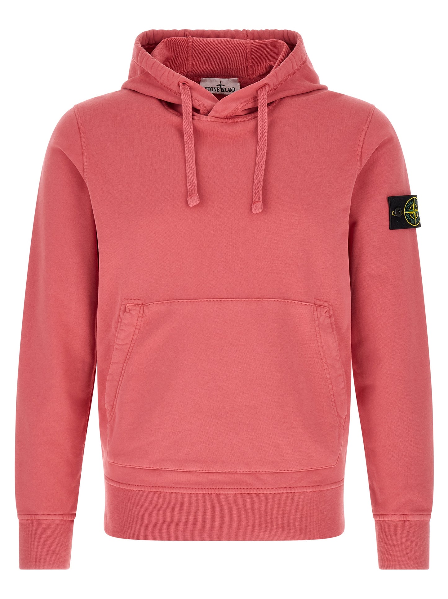 Sweatshirt Hoodie by Stone Island for men in organic cotton multicolor & pink showcases a city-ready silhouette, artfully detailed with a signature hooded neckline and for a city-ready finish.