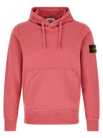 Sweatshirt Hoodie by Stone Island for men in organic cotton multicolor & pink showcases a city-ready silhouette, artfully detailed with a signature hooded neckline and for a city-ready finish.