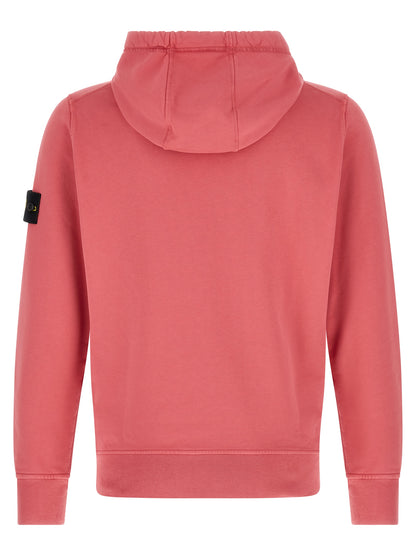 Sweatshirt Hoodie by Stone Island for men in organic cotton multicolor & pink features a edgy silhouette, detailed with a edgy hooded neckline and for a refined finish.