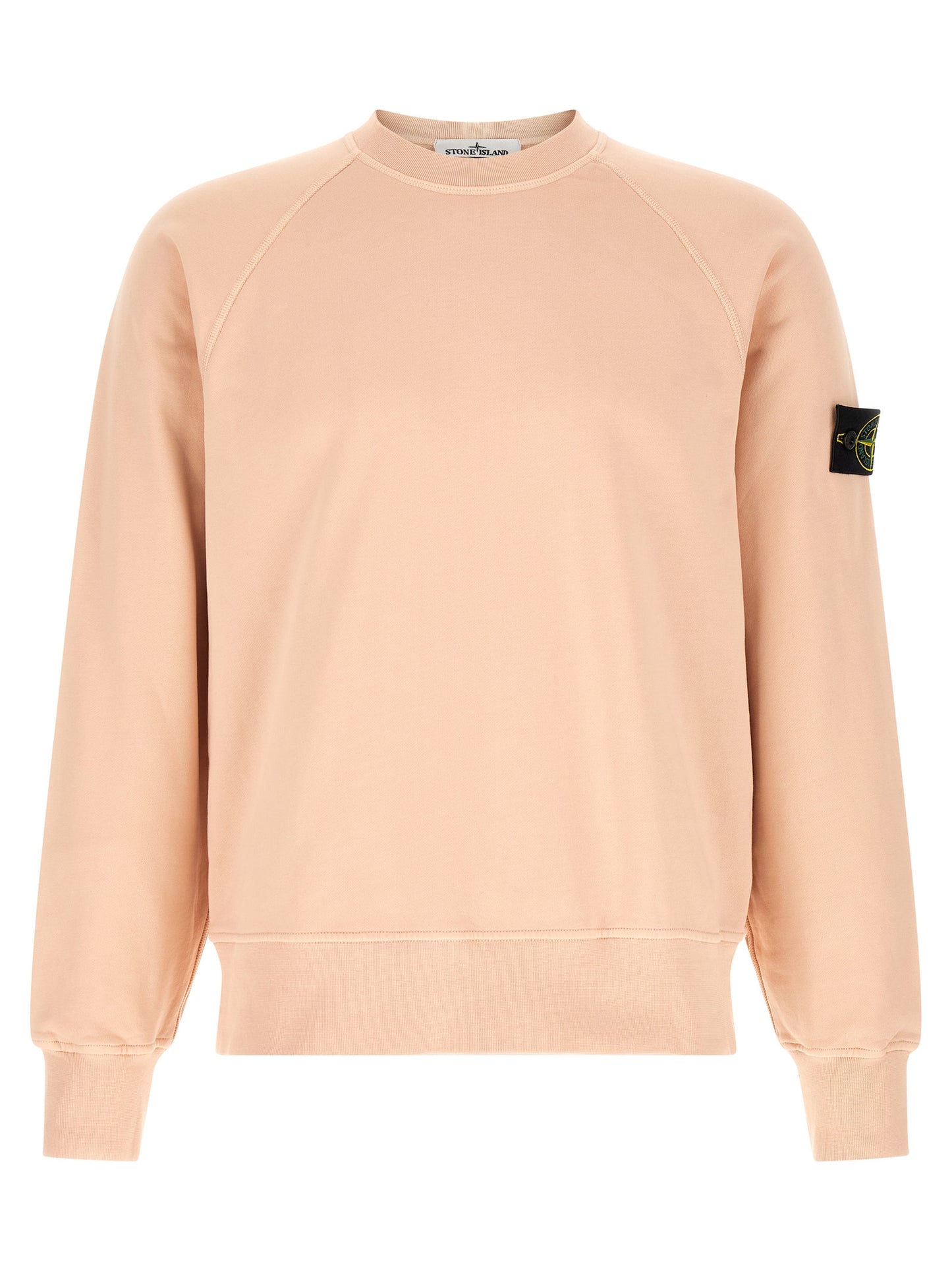 Sweatshirt by Stone Island for men in cotton multicolor, pink & signature presents a smart casual silhouette, featuring a smart casual crew neckline and long-sleeve for a sophisticated look.