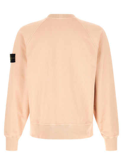 Sweatshirt by Stone Island for men in cotton multicolor, pink & signature showcases a slouchy chic silhouette, artfully detailed with a slouchy chic crew neckline and for a slouchy chic finish.