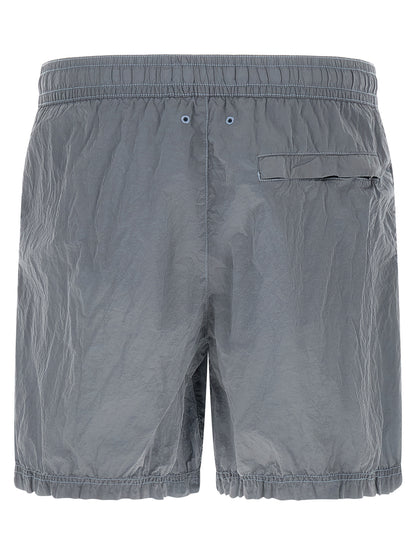 Stone Island Gray Polyamide Swim Shorts