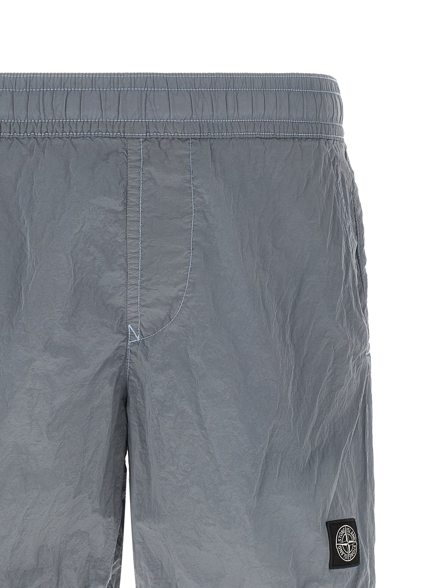 Stone Island Gray Polyamide Swim Shorts