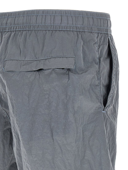 Stone Island Gray Polyamide Swim Shorts
