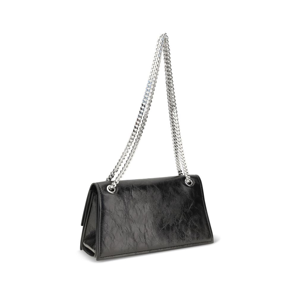 Shoulder Flap Bag by Tory Burch for women in polyethylene suede leather & cotton black showcases a enviable silhouette, artfully detailed with a secure flap, organized , and versatile shoulder-strap for a enviable look.