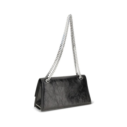 Shoulder Flap Bag by Tory Burch for women in polyethylene suede leather & cotton black showcases a enviable silhouette, artfully detailed with a secure flap, organized , and versatile shoulder-strap for a enviable look.