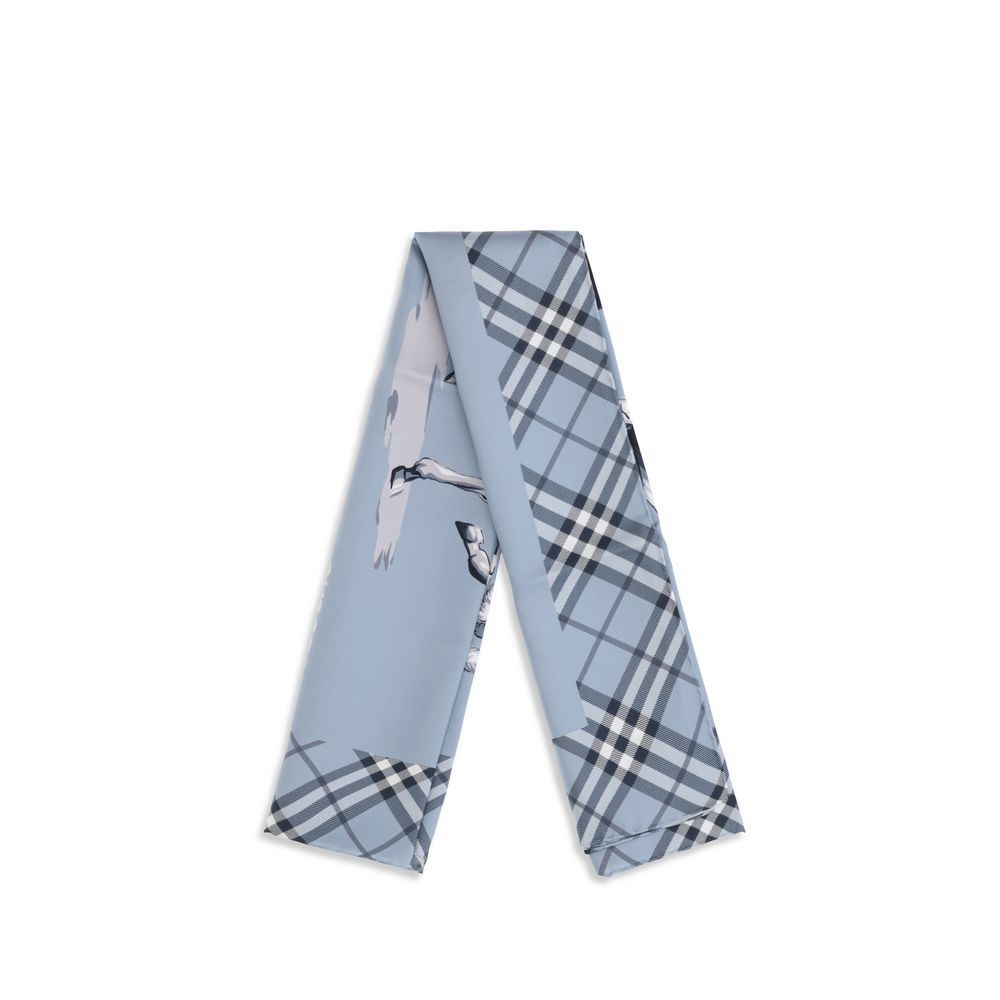 Scarf by Burberry for men in silk twill blue, signature & print showcases a on trend silhouette, artfully capturing the on trend essence of the Silk Twill Scarf design with a sophisticated finish.