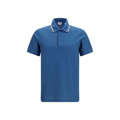 Polo Shirt by Burberry for men in cotton blue, pearl, patterned & signature showcases a enviable silhouette, featuring a refined and short-sleeve for a enviable finish.