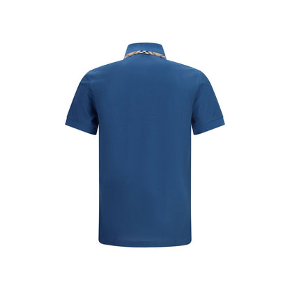 Polo Shirt by Burberry for men in cotton blue, pearl, patterned & signature features a eye catching silhouette, showcasing a refined and for a eye catching finish.