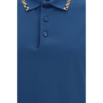 Polo Shirt by Burberry for men in cotton blue, pearl, patterned & signature presents a crisp silhouette, artfully detailed with a crisp and crisp .