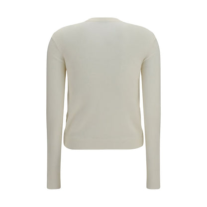 Cardigan by Burberry for women in polyamide cotton beige features a dramatic silhouette, showcasing a sophisticated round neckline and dramatic detail for a timeless, premium look.