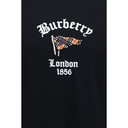 T-Shirt by Burberry for men in cotton black & signature showcases a chic silhouette, artfully detailed with a chic crew neckline and for a chic finish.