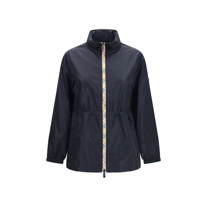 Hooded Parka by Burberry for women in nylon beige, black, sand & signature features a modern silhouette, showcasing a sophisticated hooded neckline and premium lightweight & hooded for a truly modern finish.