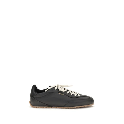 Athletic Sneakers by Axel Arigato for men in bamboo & bos taurus suede calf leather black features an exquisite silhouette, showcasing the premium low-top style of the Pony Men's Low Top Bamboo & Bos Taurus Suede Calf Leather Athletic Sneakers with an exquisite finish.