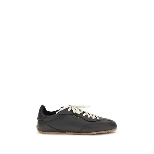 Athletic Sneakers by Axel Arigato for men in bamboo & bos taurus suede calf leather black features an exquisite silhouette, showcasing the premium low-top style of the Pony Men's Low Top Bamboo & Bos Taurus Suede Calf Leather Athletic Sneakers with an exquisite finish.