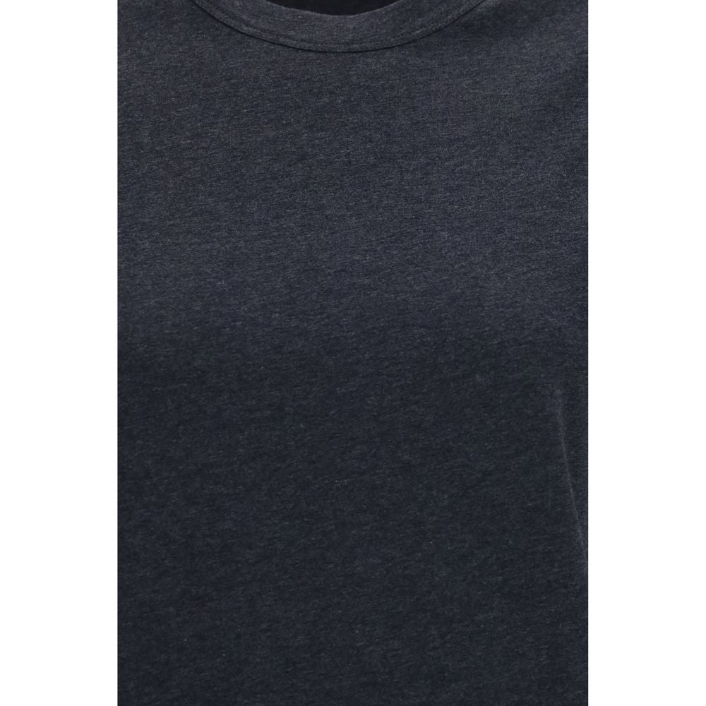T-Shirt by Brunello Cucinelli for women in cotton gray & patterned showcases a fashionable silhouette, elegantly detailed with a fashionable and for a sophisticated, high-fashion look.