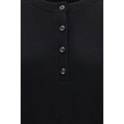 Sweatshirt by Loulou De Saison for women in cashmere & capra leather black features an magnificent silhouette, showcasing a sophisticated and detail for a truly magnificent finish.