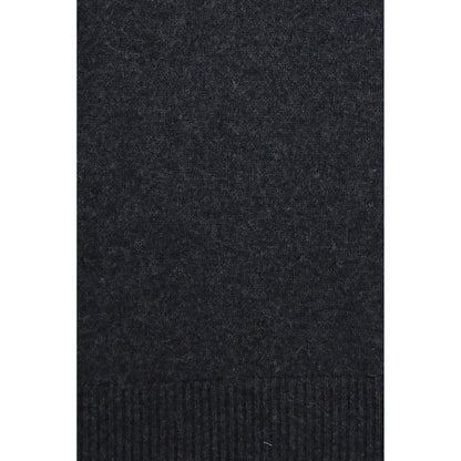 Sweater by Loulou De Saison for women in cashmere & capra leather gray features an tactile silhouette, showcasing a sophisticated and tactile for a refined finish.