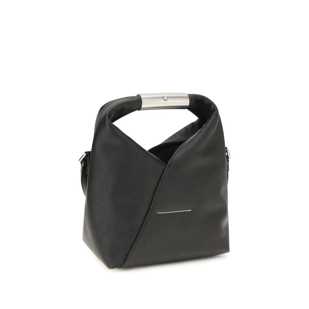 Mini Shoulder Bag by MM6 for women in grained bos taurus calf leather black, white & signature showcases a enviable silhouette, artfully detailed with a secure magnetic, organized , and versatile shoulder-strap, adjustable-strap & handle for a enviable look.