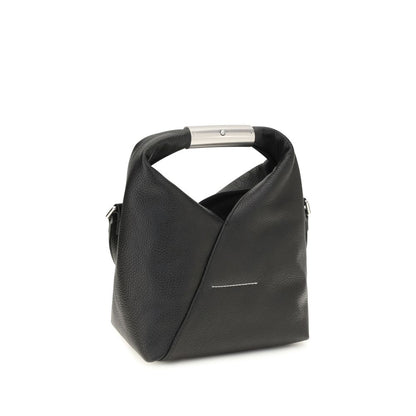 Mini Shoulder Bag by MM6 for women in grained bos taurus calf leather black, white & signature showcases a enviable silhouette, artfully detailed with a secure magnetic, organized , and versatile shoulder-strap, adjustable-strap & handle for a enviable look.