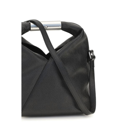 Mini Shoulder Bag by MM6 for women in grained bos taurus calf leather black, white & signature features a enviable silhouette, showcasing a secure magnetic, ample , and enviable shoulder-strap, adjustable-strap & handle for a enviable finish.