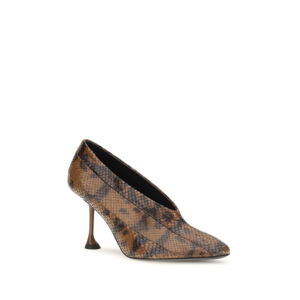 High-Heel Stiletto Pumps Heels by Proenza Schouler for women in bos taurus leather brown & print features a effortlessly chic Women's Bos Taurus Leather High-Heel Stiletto Pumps Heels design with a sophisticated stiletto high-heel and elegant .