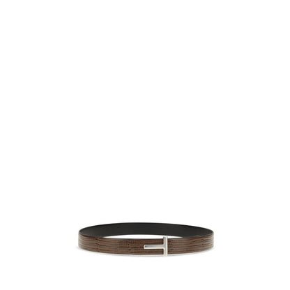 Belt by Tom Ford for men in bos taurus calf leather brown & signature features a bohemian chic silhouette, showcasing the bohemian chic Icon Bos Taurus Calf Leather Belt design with a sophisticated bohemian chic finish.