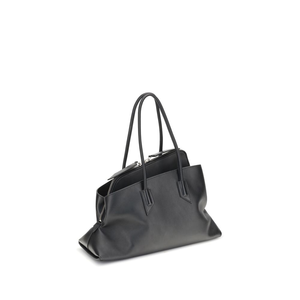 Shoulder Bag by The Attico for women in bos taurus calf leather black & monogram features a distinguished silhouette, showcasing a secure snap & zipper and distinguished with versatile shoulder-strap & handle for a distinguished finish.