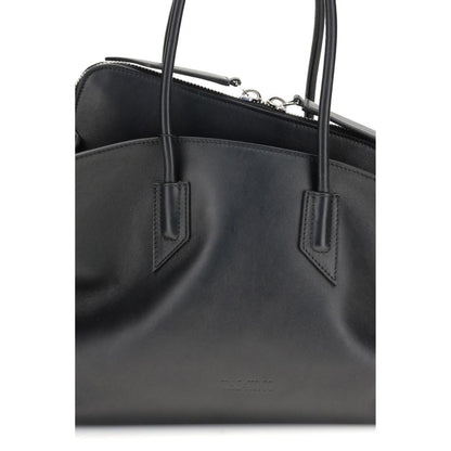 Shoulder Bag by The Attico for women in bos taurus calf leather black & monogram showcases a enviable silhouette, artfully detailed with a secure snap & zipper, organized , and versatile shoulder-strap & handle for a enviable look.