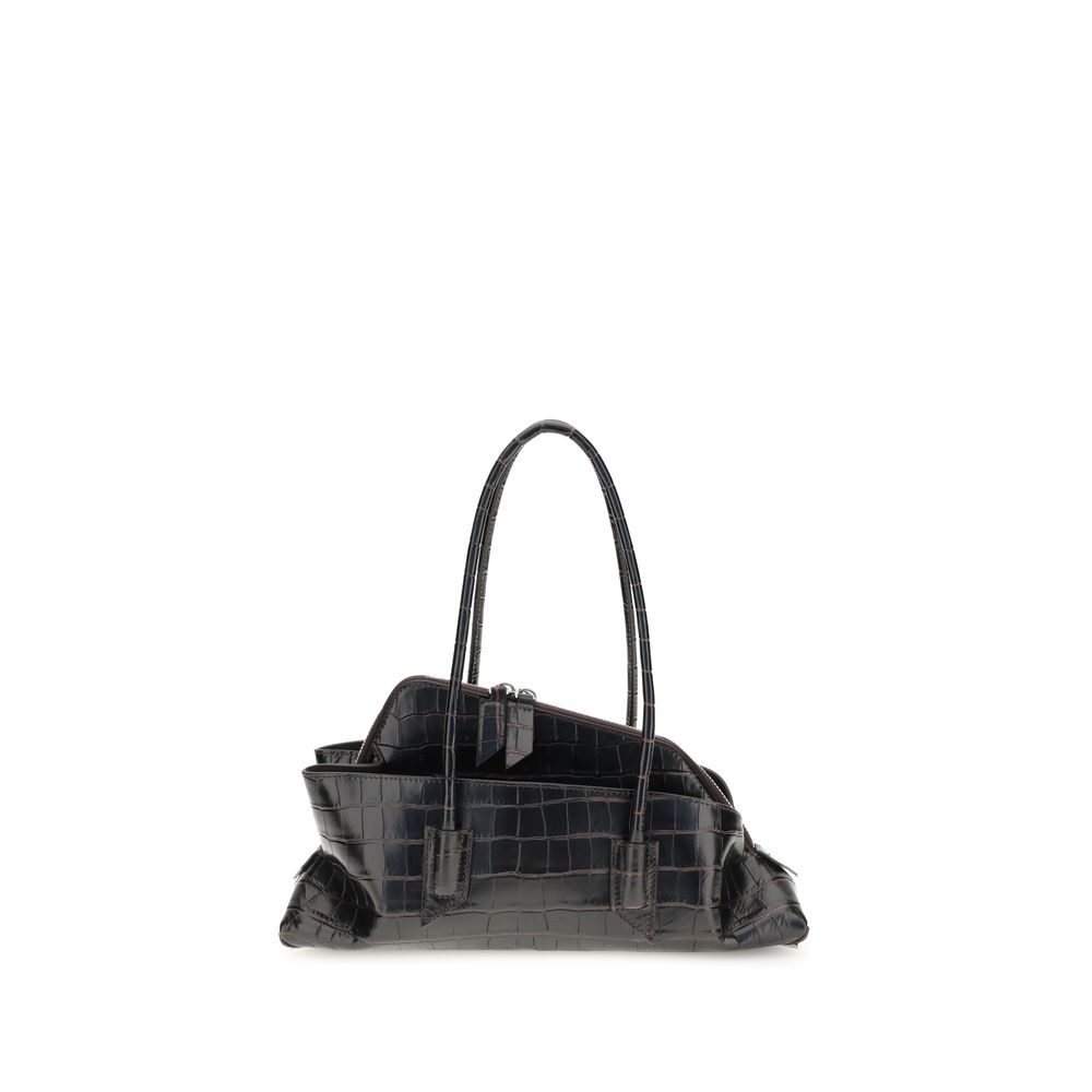 Small Shoulder Bag by The Attico for women in bos taurus calf leather black, signature & print features a enviable silhouette, showcasing a secure zipper, ample , and enviable shoulder-strap & handle for a enviable finish.