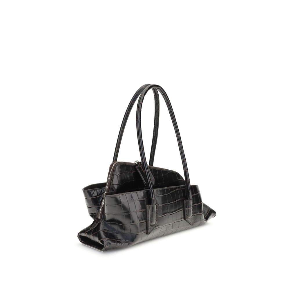 Small Shoulder Bag by The Attico for women in bos taurus calf leather black, signature & print features an effortlessly chic silhouette with a secure zipper, ample , and versatile shoulder-strap & handle for effortlessly chic everyday luxury.