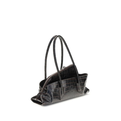 Small Shoulder Bag by The Attico for women in bos taurus calf leather black, signature & print showcases a enviable silhouette, artfully detailed with a secure zipper, organized , and versatile shoulder-strap & handle for a enviable look.