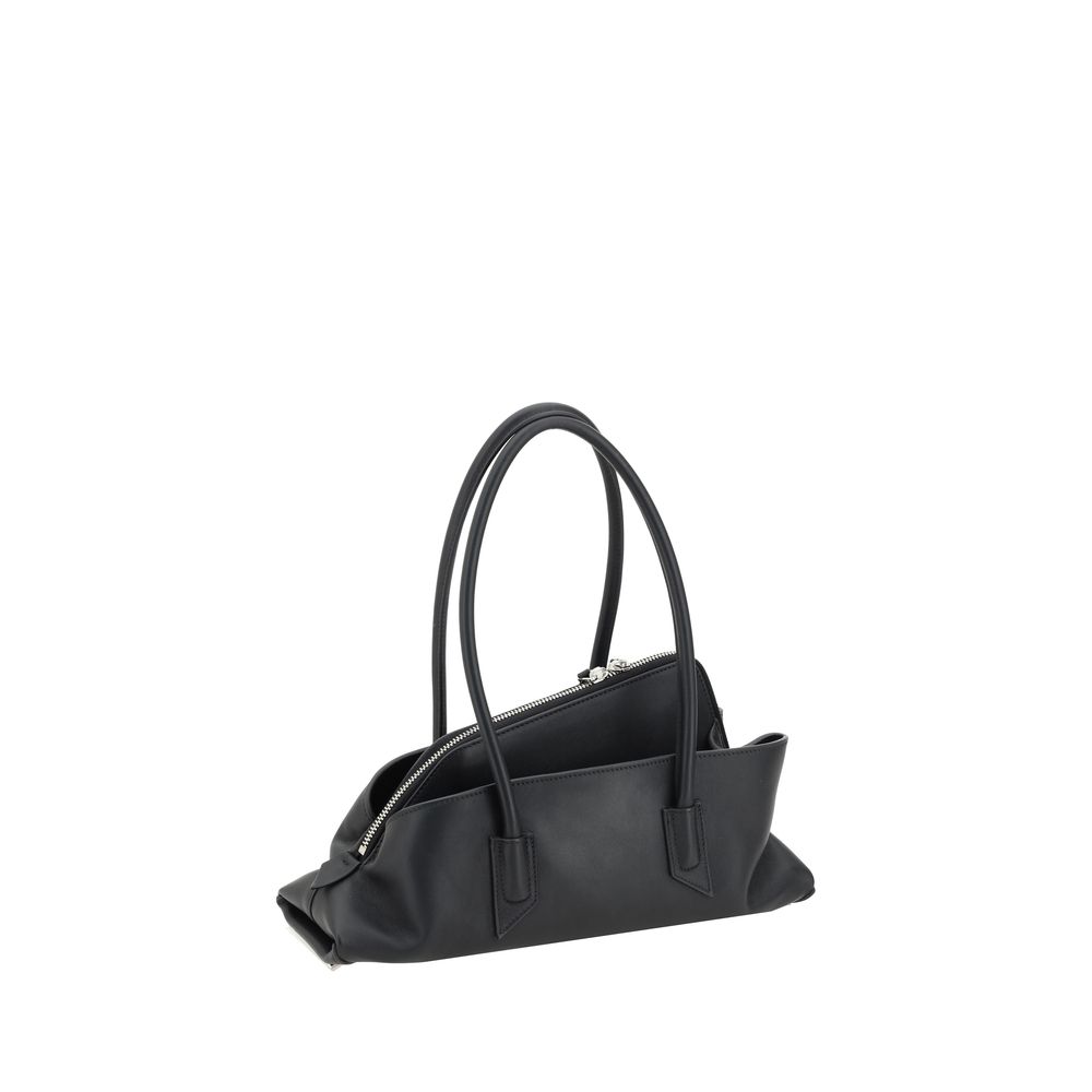 Small Shoulder Bag by The Attico for women in bos taurus calf leather black & monogram features a effortless chic silhouette with a secure , ample , and versatile shoulder-strap & handle for a effortless chic finish.