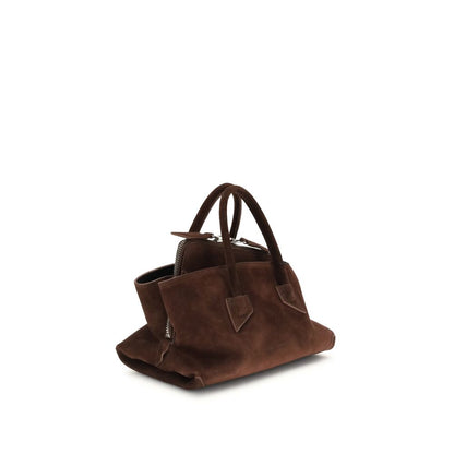 Mini Shoulder Bag by The Attico for women in bos taurus calf suede leather brown & signature features a distinguished silhouette, showcasing a secure zipper and distinguished with versatile shoulder-strap & handle for a distinguished finish.