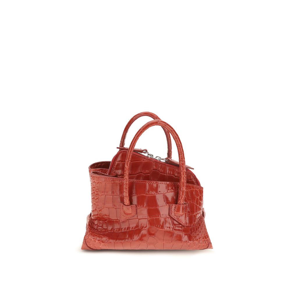 This Mini Handbag by The Attico for women in polyurethane & bos taurus calf leather and multicolor & red presents a sculptural silhouette featuring a secure zipper, ample , and versatile shoulder-strap & handle for a sculptural finish.