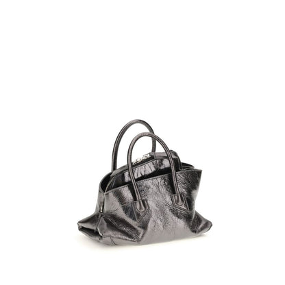 This Mini Evening Handbag by The Attico for women in bos taurus calf leather and gray presents a sculptural silhouette featuring a secure zipper, ample , and versatile shoulder-strap & handle for a sculptural finish.