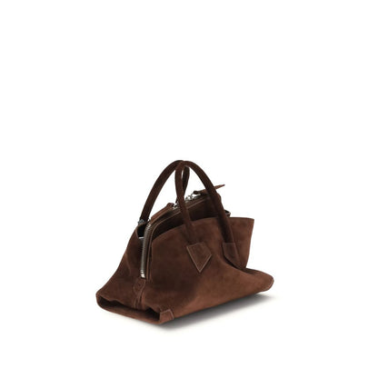 Mini Shoulder Bag by The Attico for women in bos taurus calf suede leather brown & signature features a effortless chic silhouette with a secure zipper, ample , and versatile shoulder-strap & handle for a effortless chic finish.