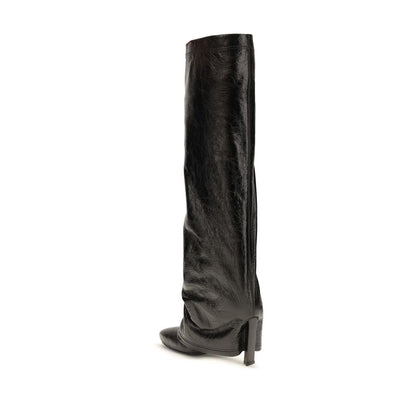 Stiletto Ankle High Knee-High Boots by The Attico for women in tu polyurethane & bos taurus calf leather black features an high-performance silhouette, showcasing the sophisticated design of the Women's TU Polyurethane & Bos Taurus Calf Leather Stiletto Ankle High Knee-High Boots with a stiletto and a refined pointed toe style.