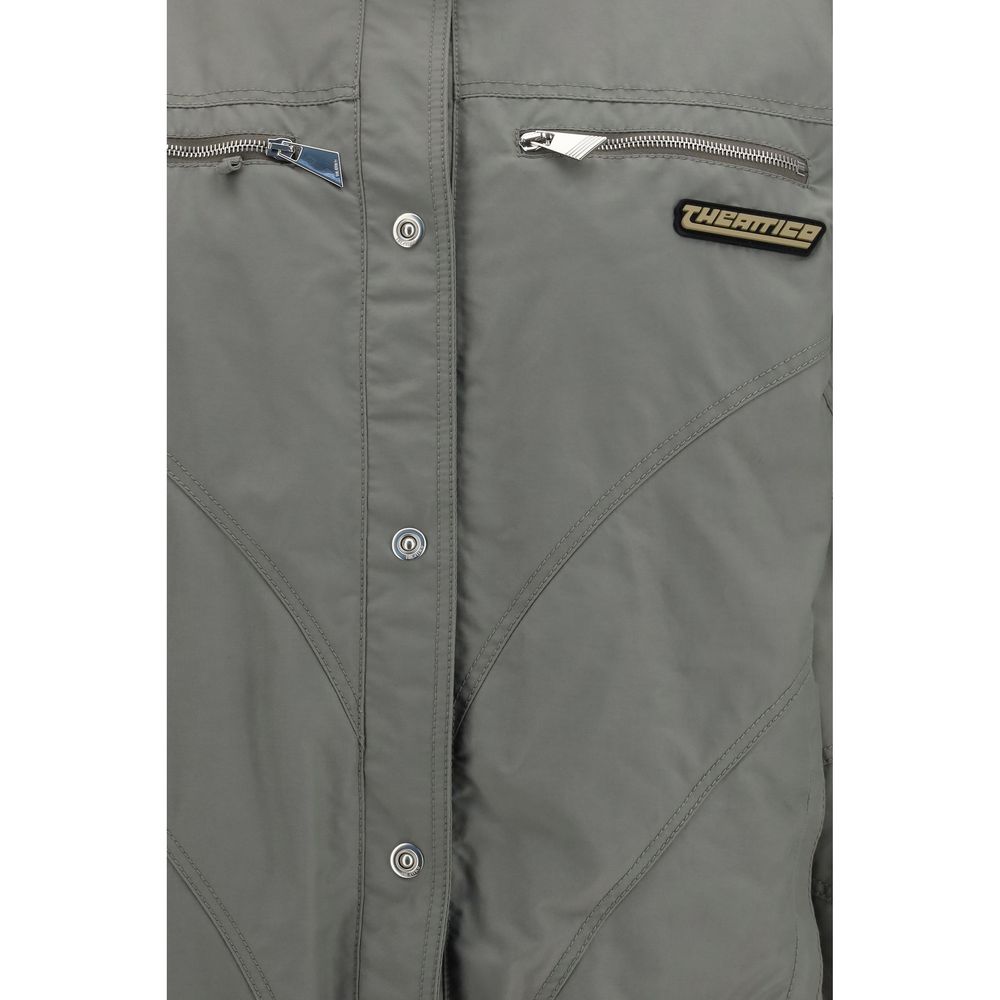 Bomber Jacket by The Attico for women in polyurethane polyamide & cotton gray features an on trend silhouette, showcasing refined pockets & insulated and a sophisticated for a truly on trend finish.
