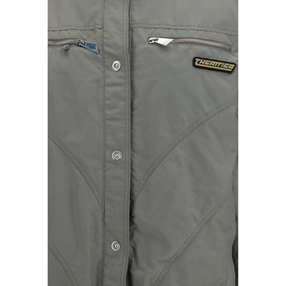Bomber Jacket by The Attico for women in polyurethane polyamide & cotton gray features an on trend silhouette, showcasing refined pockets & insulated and a sophisticated for a truly on trend finish.