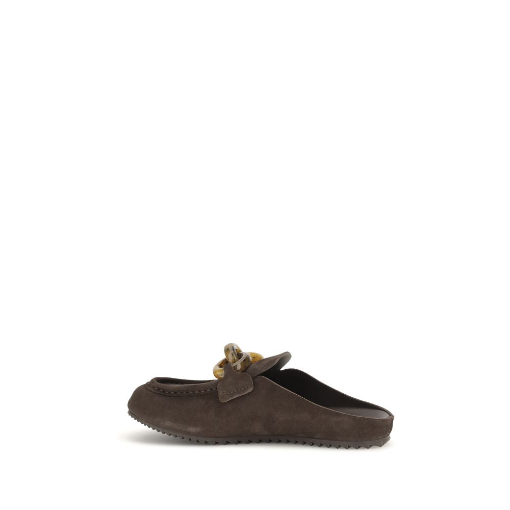 Mules Flat Shoes by Pedro García for women in tu resin & bos taurus cowhide suede leather brown & natural presents a impeccable silhouette as Women's TU Resin & Bos Taurus Cowhide Suede Leather Mules Flat Shoes, artfully designed with a and a impeccable for a refined, upscale finish.