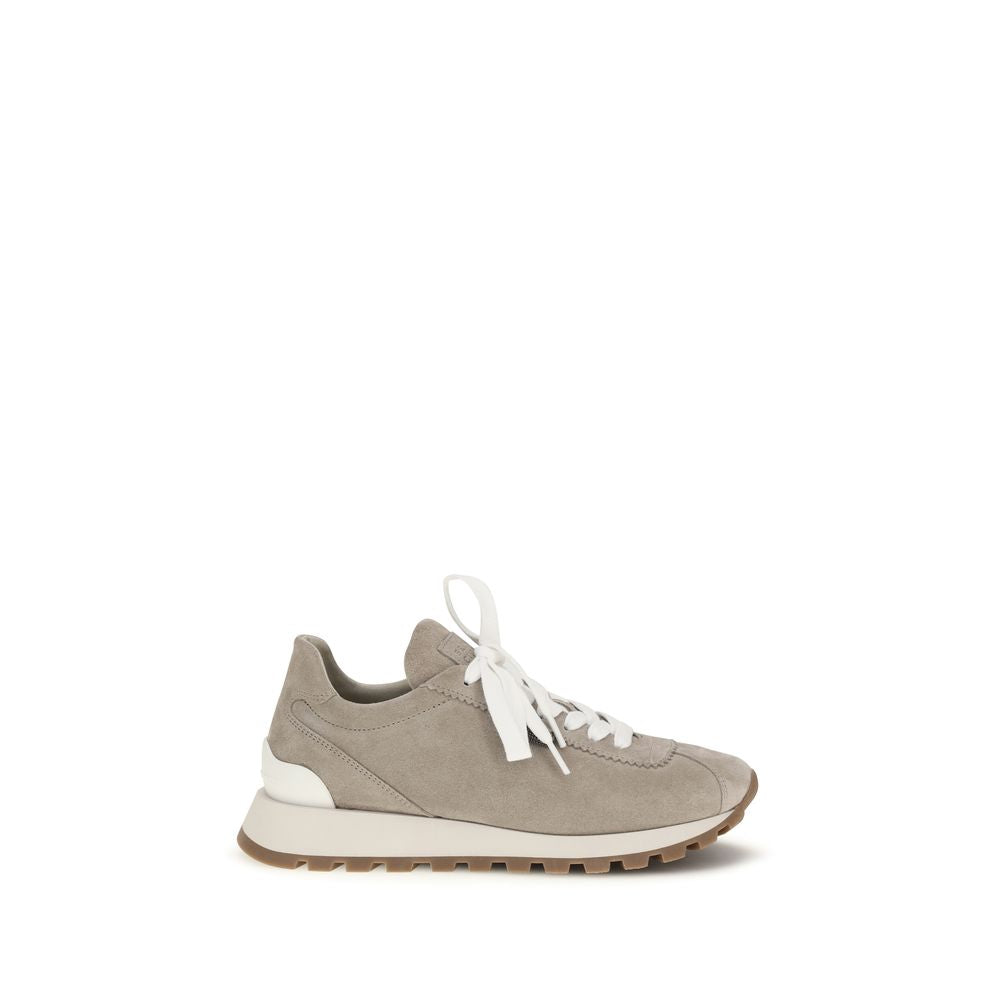 Athletic Sneakers by Brunello Cucinelli for women in bos taurus calf leather blue features an timeless silhouette from the Women's Athletic Bos Taurus Calf Leather Sneakers collection, showcasing a timeless athletic style for a timeless look.