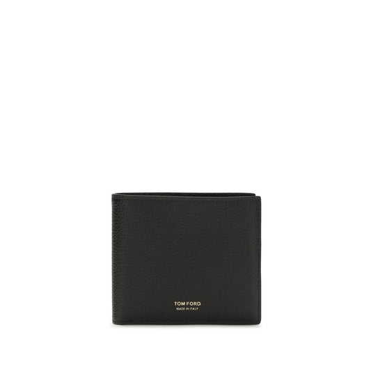 Cardholder Wallet by Tom Ford for men in bos taurus calf grained leather black & signature presents a streamlined silhouette, showcasing the sophisticated design of the Bos Taurus Calf Grained Leather Cardholder Wallet collection with functional card-organization.